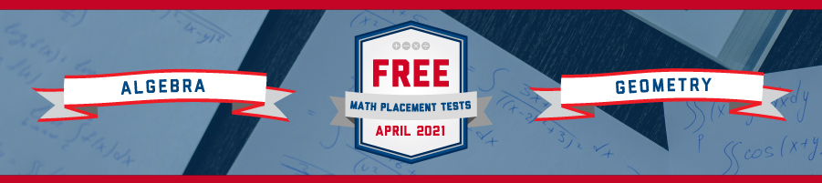 Free Math Placement Tests Header Graphic 2021