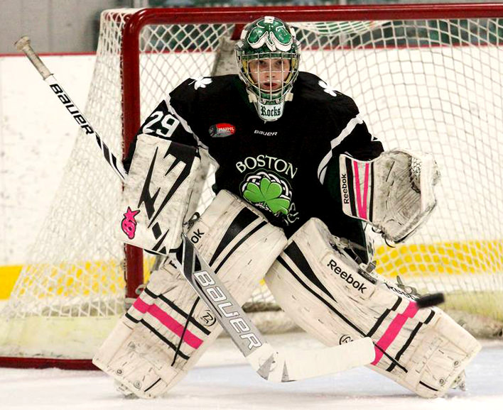 Kassi, UNHS student, Boston Shammrocks goalie